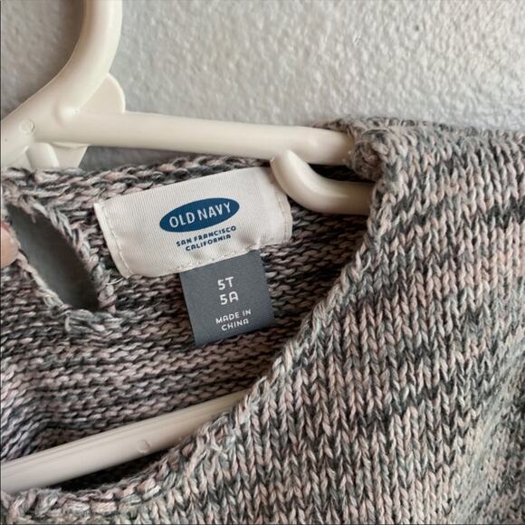 Old Navy Shirt Sleeve Gray/Pink Sweater 5T - Picture 5 of 7